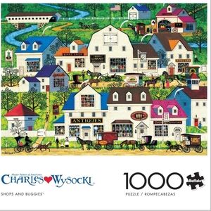 Buffalo Games Charles Wysocki Puzzle - Vibrant Village 1000-Piece